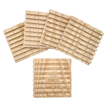 杉スリットコースター×5枚