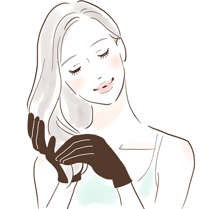 手櫛で即座にうる艶に